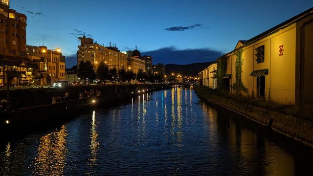 夕方の小樽運河